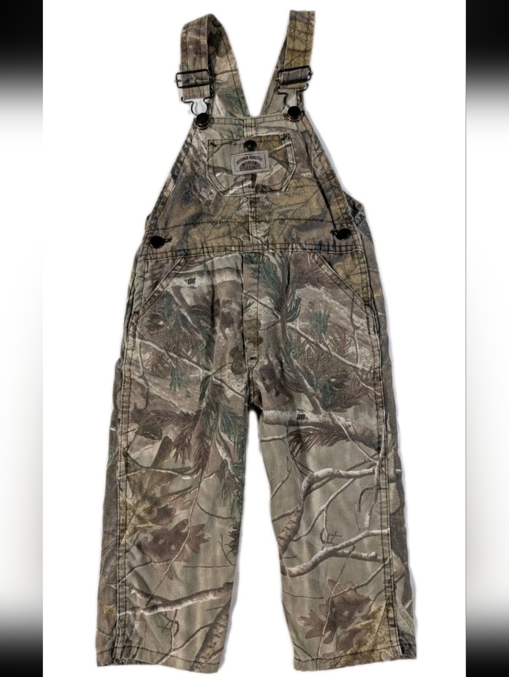 Round House Toddler Boys 4T Realtree Camo Bib Overalls Made in USA Hunting